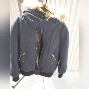 Mackage Nordic tech down bomber with natural fur